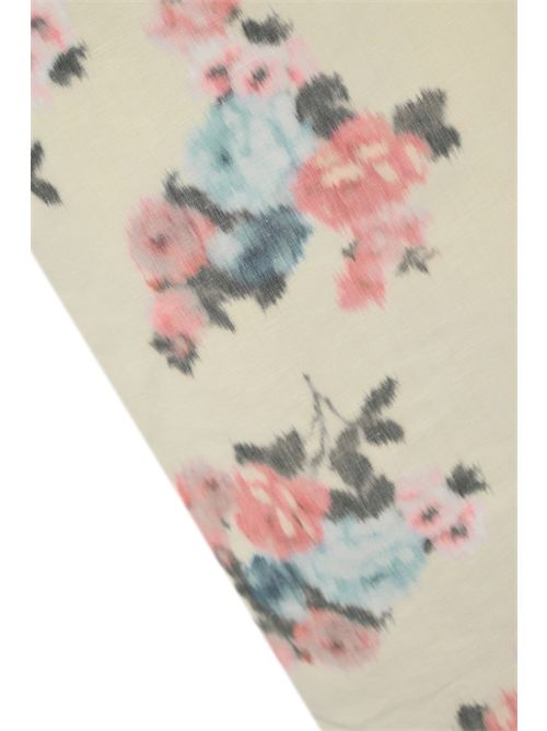 Gonna in lino con disegno floreale Bianco Philosophy di Lorenzo Serafini | A0117 07541462